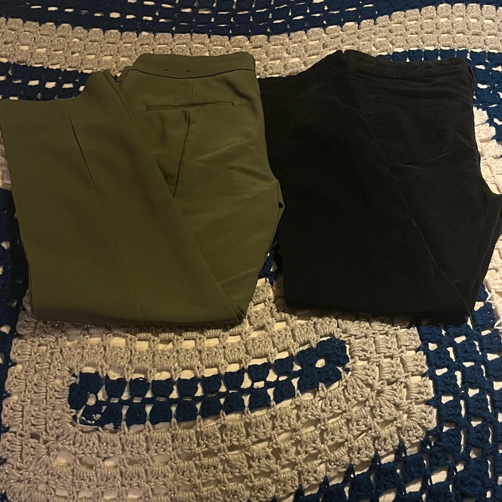 Express Olive pants and Style and Co. Black Women's pants.